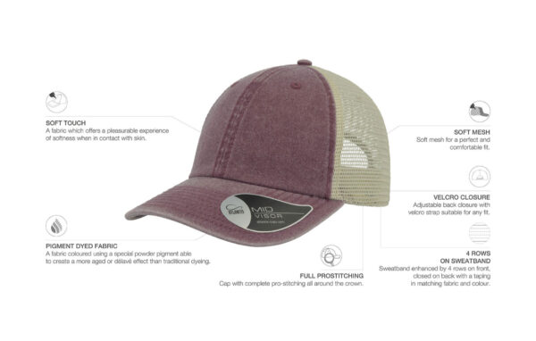 CASE-BURGUNDY-TRUCKER-COTTON-TECH-INFO-CASEBO