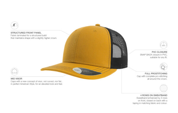 SONIC-MUSTARD-BLACK-TRUCKER-COTTON-TECH-INFO-SONIMONR