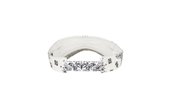Visor Bandana Print White 8888BP backside view