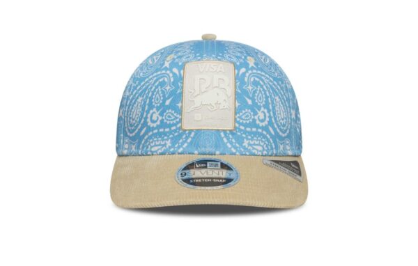 Feel the adrenaline and support Visa Cash App Racing Bulls in this stylish 9SEVENTY stretch-snapback cap by New Era, featuring the team’s logo on a paisley crown. New Era 9SEVENTY SFB Cap Paisley crown with Visa Cash App Racing Bulls logo patch on the front New Era flag embroidered on the left Structured fit with curved cord visor Adjustable snap closure Material: 97% Cotton, 3% Elastane