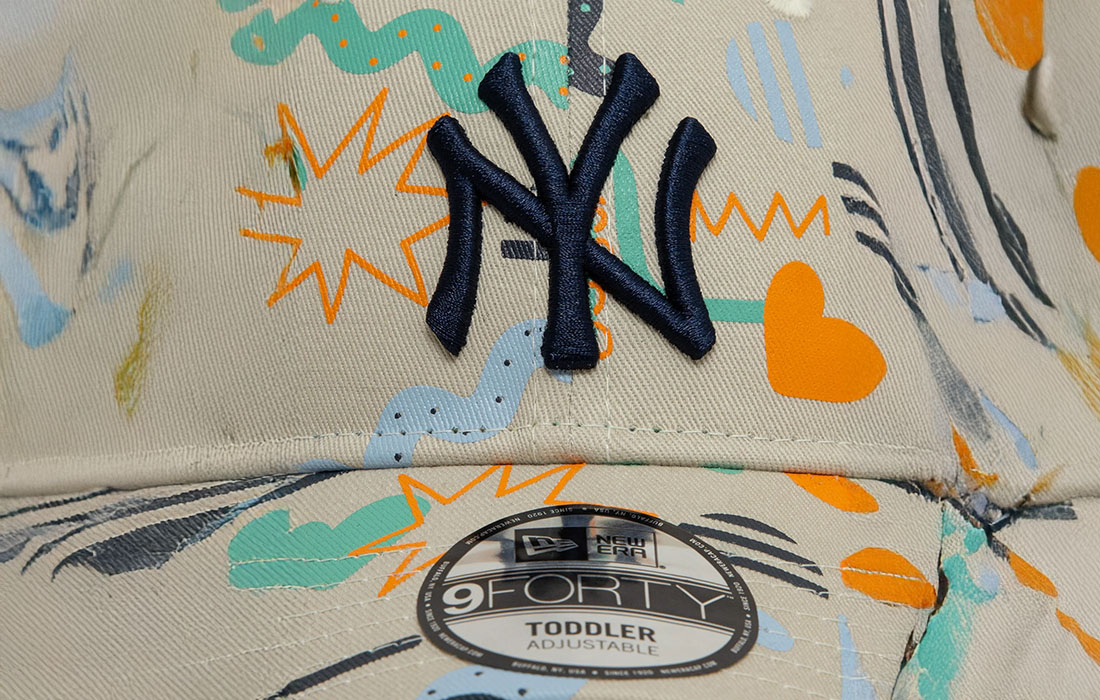 60595408 front detail Toddler cap New York Yankees logo on front New Era Flag embroidered on left Structured crown Velcro closure Curved visor 100% COTTON Product ID 60595408