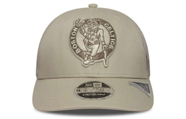  Boston Celtics  9SEVENTY  Trucker Cap Celtics logo on front New Era Flag embroidered on left Structured crown Snapback Curved visor Mesh back and sides COTTON, POLYESTER Product ID: 60667572