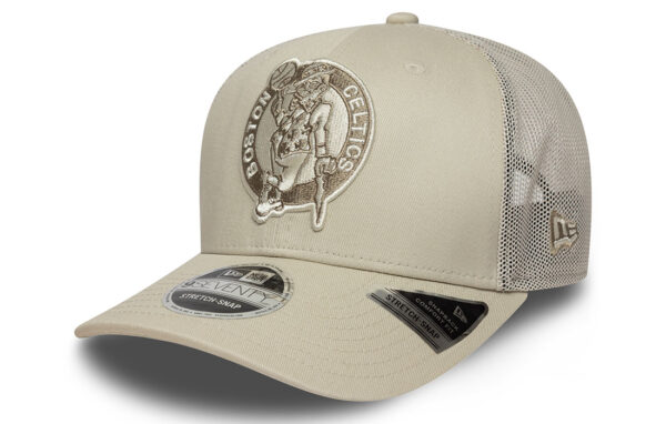  Boston Celtics  9SEVENTY  Trucker Cap Celtics logo on front New Era Flag embroidered on left Structured crown Snapback Curved visor Mesh back and sides COTTON, POLYESTER Product ID: 60667572