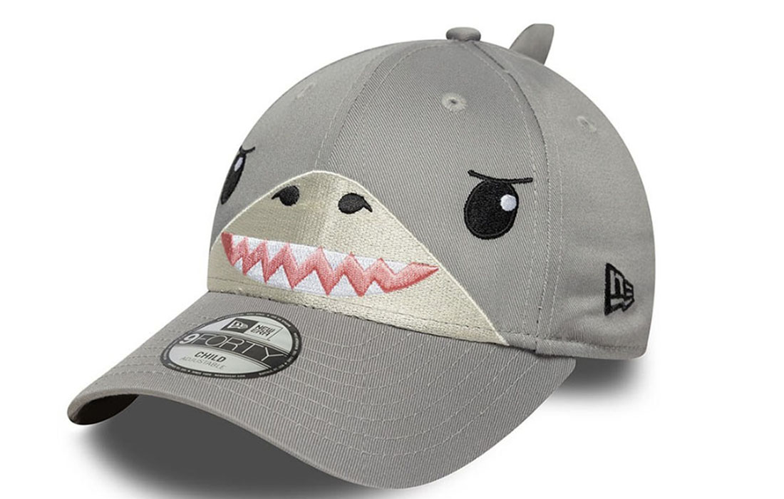 60691153 side Child Shark face 9FORTY Cap New Era Flag embroidered on left Structured crown Snapback Curved visor 35% COTTON, 65% POLYESTER Product ID: 60691153